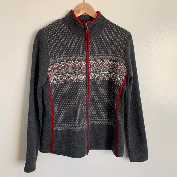 EDDIE BAUER EMBROIDERED 100% MERINO SKI SWEATER - Picture 1 of 3